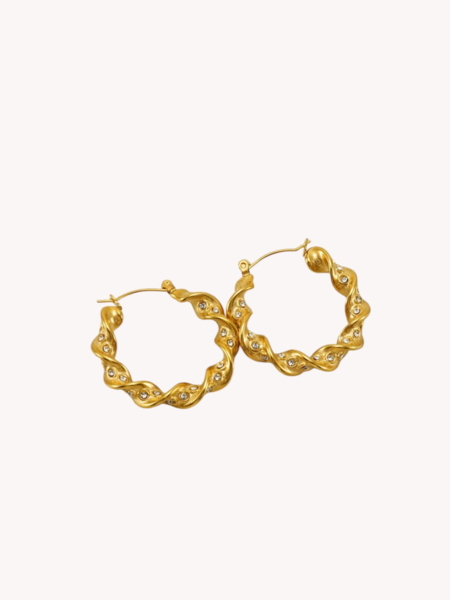 Wavy Shine Hoops