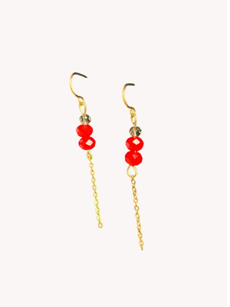 Red Chain Earring