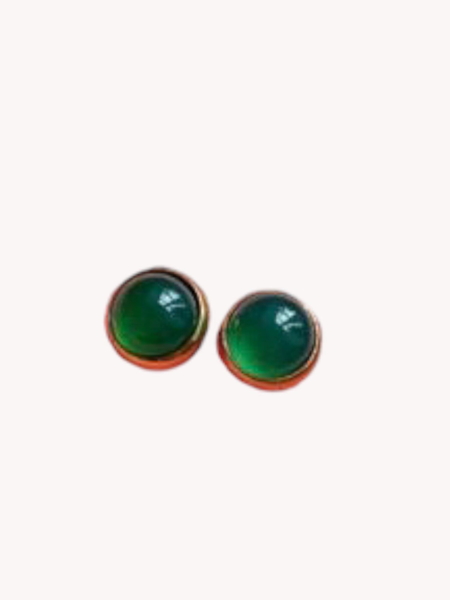 Moon Earring Green