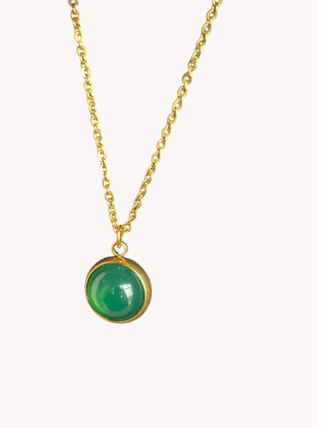 Moon Necklace Green