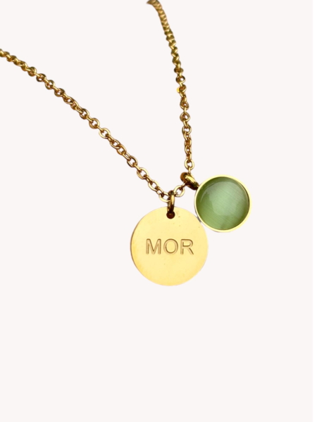 Mini Moon MOR Necklace Green