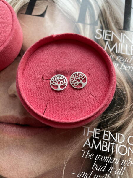 Tree of Life Coin Earring