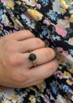 Mini Moon Ring - Black