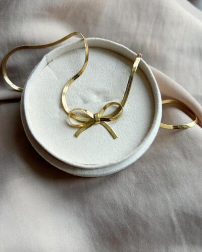 Kleo Bow Necklace 2mm