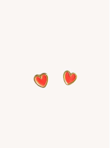 Red Heart Studs