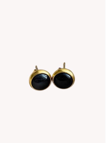 Moon Earring Black