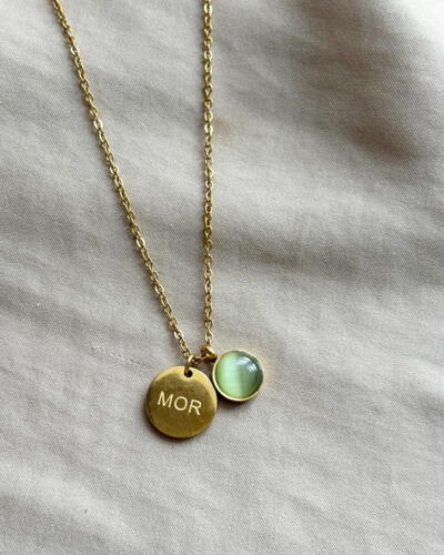 Mini Moon MOR Necklace Green